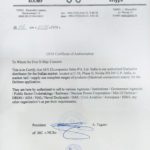 OEM certificate of authorization